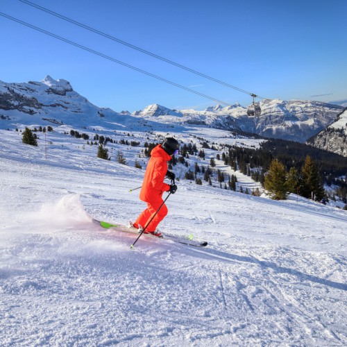 Piste skiër Flaine