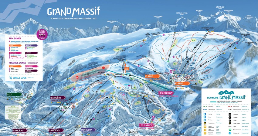 Pistekaart Le Grand Massif